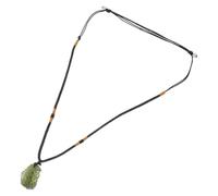 GOOHOCHY Collier Asymétrique Pendentif en Fragment de Pierre en Météorite Vert Structure Simple et Brillante Accessoire de Mode pour Banquet
