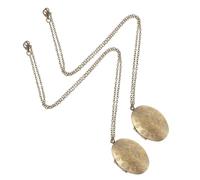 GOOHOCHY Collier Lot de 2 Pièces en Cuivre Vintage Pendentif Médaillon Ovale Gravé Fleur, Résistant aux Rayures, pour Noël ou Remise de Diplômes