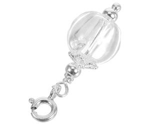 GOOHOCHY Collier pendentif fiole en verre 10ml, porte-clés bouteille en argent, distributeur d'huiles essentielles polyvalent pour voyage et usage quotidien