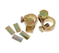 GOOHOCHY Connecteurs de Batterie en Cuivre Épais pour Camion, Lot de 2 Pièces, Conception Cylindrique et Pince, Conductivité Transmission de Courant Fluide