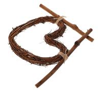 GOOHOCHY Couronne Suspendue en Rotin Séché de Cœur 20 CM Décoration Murale Naturelle pour Mariage Fête et Jardin D’Garçon et Filles Accessoire Polyvalent en Vigne Sèche Corde en Jute