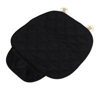 GOOHOCHY Coussin de Siège Auto Antidérapant et Résistant à l'usure en Peluche Noir Galette Confortable Hiver pour Siège de Voiture et Chaise de Bureau