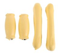 GOOHOCHY Coussinet Axillaire de Rechange pour Béquilles Tpr Souple et Confortable Lot de 4 set de Pièces Jaunes Protection d'Aisselle et Rembourrage de Poignée Antidérapant Accessoires