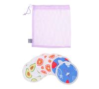 GOOHOCHY Coussinets D'allaitement Réutilisables Design Rainure Centrale en Tissu Polyester-coton Enduit Tpu pour Allaitement Confortable et Protection Anti-galactorrhée