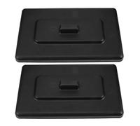 GOOHOCHY Couvercle de Machine à Glacée Design Étanche en Plastique Noir, Lot de 2 Pièces Accessoires Polyvalents pour Usage Domestique ou Professionnel