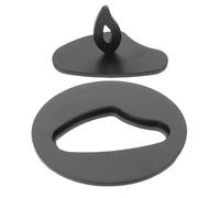 GOOHOCHY Couvercle Éteignoir pour Bougie Chauffe-Plat en Acier Inoxydable Noir Petit Format, Couvercle pour Pot à Large Ouverture, Diffuseur de Chaleur et Protection Anti-poussière