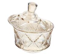 GOOHOCHY Cube Glass Candy Storage Jar with Lid for Home Organization and Decoration