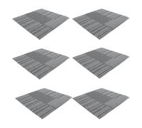 GOOHOCHY Dalles de Moquette Auto-adhésives de Bruit en Fibre de Polypropylène Ignifuges, Épaisseur 0,24 6 Pièces Carrées pour Sol Intérieur et Écoles