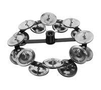 GOOHOCHY de Tambour Hi Hat avec Tambourin à Double Rangée Accessoire de Percussion pour Kit de Batterie et Portable pour Musiciens et Performances