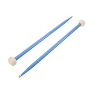 GOOHOCHY de Timbales à Double Tête en Érable Peau en Feutre Doux Maillets pour Percussion Accessoires pour Batterie Couleur Bleue pour Tambour et Caisse Claire Utilisation Musicale