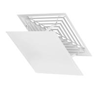 GOOHOCHY Déflecteur de Ventilation Central Carré en Fer et Tissu Blanc pour Camping, Facile à Installer, Change la Direction du Vent du Climatiseur Plafond, pour Maison et Bureau