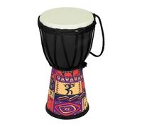 GOOHOCHY Djembé pour Débutants 10 Cm Tambour à Main Léger en Bois Naturel Peau Synthétique Blanche, Instrument de Percussion Garçon et Filles pour École et Éveil Musical