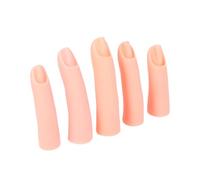 GOOHOCHY Doigt D'entraînement pour Ongles en Plastique Rose sans Aimant, Outil Pratique pour Nail Art, Formation Pratique en Salon ou Débutants