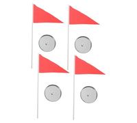 GOOHOCHY Ensemble 4 Pièces Drapeaux pour Golf avec Trou de Putting 10 Cm en Acier Inoxydable, Accessoires D'entraînement Portables pour Putting en Intérieur et Extérieur, Outil