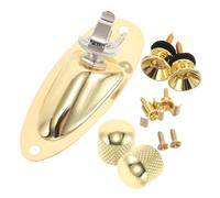 GOOHOCHY Ensemble Accessoires Guitare Électrique Doré Style Bateau - Prise Jack Sortie, Boutons de Sangle, Capuchons Cordes et Guide-cordes - Kit Complet Métal pour Remplacement,