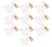 GOOHOCHY Ensemble de 10 Chapelets de Baptême en Bois Beige Croix, Perles Solides et Emballage en Tissu Fin, Présent pour Prières à Domicile et Communion