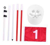 GOOHOCHY Ensemble de Drapeaux Portable Mât 5 Sections Accessoire d'Entraînement au Putting et Compact pour Pratiquer Golf à L'Extérieur