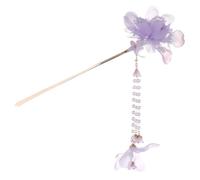 GOOHOCHY Épingle à Cheveux Vintage Pourpre en Tissu Fleur, Facile à Glisser un Chignon, Accessoire Élégant sans Abîmer Cheveux