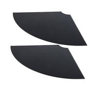 GOOHOCHY Étagère Flottante en Acrylique Noire pour Salon Étagère Murale Support Dangle pour Haut-Parleur 2 Ensembles pour Maison Hôtel