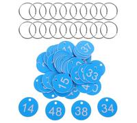 GOOHOCHY Étiquettes D'identification Numérotées Grosse Capacité 1-50, Visibilité Améliorée pour Marquage et Organisation pour Valves en Abs avec Anneaux en Fer