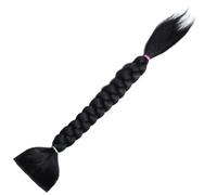 GOOHOCHY Extension de Tresses Africaines Longues en Fibre Haute Température Noire, Facile à Utiliser pour Changer de Coiffure Lors de Spectacles ou Rendez-
