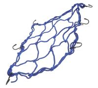 GOOHOCHY Filet de Bagages Élastique Bleu pour Porte-Bagages Arrière de Vélo Couverture Robuste avec Crochet Sécurisé Maille Extensible Caoutchouc et Métal Accessoire