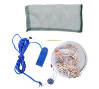 GOOHOCHY Filet de Pêche Américain à Main avec Anneau en Aluminium Filet à Lancer Monofilament 12 M Poids Demi-Doigt Petit Épervier pour Eau Douce et Eau Salée Piège à Appâts