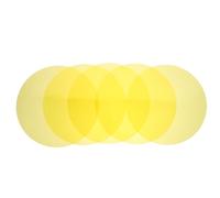 GOOHOCHY Films Adhésifs Ronds Pet Jaune pour Festivals Décoration Créative Installation Facile Lot de 5 pour Downlights et Projets DIY