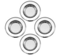 GOOHOCHY Filtre D'évier Cuisine en Acier Inoxydable 4 Pcs, Crépine D'évier Résistante la Rouille, Facile à Installer, Accessoire Pratique pour Évier Cuisine