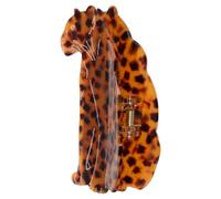 GOOHOCHY Grosse Pince à Cheveux en Acétate Motif Léopard Écaille de Tortue Profond, Griffe à Cheveux Fantaisie Blanche Motifs, Accessoire Coiffure pour Queue de Cheval et Mariage, Tenue