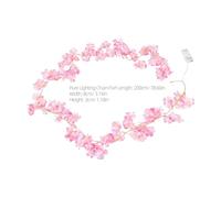 GOOHOCHY Guirlande Lumineuse LED Étanche à Fleurs de Cerisier Artificielles 2 Mètres 20 LED Couleur Rose Décorative pour Chambre Fêtes et Ambiance Romantique