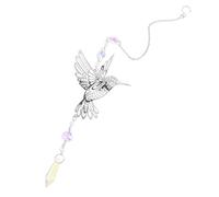 GOOHOCHY Hummingbird Crystal Sun Catcher Pendant Metal Bird Shape Hanging Ornament for Home and Garden Decoration Elegant Wall Accent Lightweight and Shiny