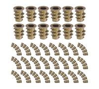GOOHOCHY Insert Fileté Hexagonal M4x10 Lot de 200 Pièces Bride en Alliage de Zinc Haute Résistance pour Assemblage Meubles en Bois et Travaux D'intérieur