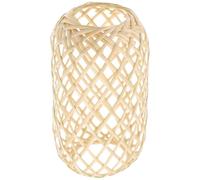 GOOHOCHY -jour Adoucit Vive en Bambou Tissé Léger Rond Design Simple et Naturel pour Lampe de Bureau pour Décorer Lampe