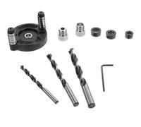 GOOHOCHY Kit de Perçage Alliage d'Aluminium Guide de Forage et Griffes Ajustables Adapté à Différents Types de Panneaux pour Menuiserie