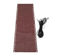 GOOHOCHY Kit de Remplacement Tissu Imperméable pour Chaise Longue D'extérieur, Facile à Installer, Respirant, avec Corde et Vis, pour Jardin et Pelouse, Couleur Café, 1 Set