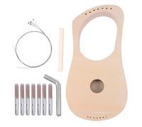 GOOHOCHY Kit DIY Harpe Lyre Bois Cordes pour Garçon Fille Activité Manuelle Parent-garçon Fille Instrument de Musique Bois Naturel Facile à Assembler et Peindre Jeu Éducatif Créatif