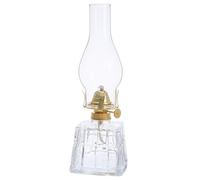 GOOHOCHY Lampe à Pétrole Vintage Carrée Verre Lanterne Coupe-Vent Rustique pour Décoration Intérieure et Éclairage Appoint Extérieur Lampe à Huile Artisanale Portable