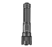 GOOHOCHY Lampe Torche Rechargeable USB 10w, Forte Lumière, Randonnée | Alliage D'aluminium et Abs, Étanche, Design Ergonomique, pour Promenade Canine, Noir, 1500 Ma