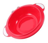 GOOHOCHY Lavabo pour Bébé avec Poignées en Plastique Bleu, Bassin Rond Portable et Facile à Nettoyer, Camping Lavage du Visage des Tout-petits Couleur Aléatoire