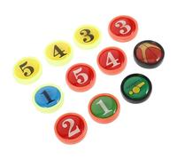 GOOHOCHY Lot de 12 Aimants de Remplacement pour Tableau de Coaching Basketball, Petits Aimants Numérotés en Résine Époxy Multicolores, Accessoires Pratiques pour Couleur Couleur Aléatoire