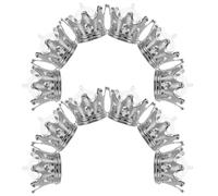 GOOHOCHY Lot de 12 Boîtes à Dragées de Couronne Argentée, Décoratives et Rechargeables en Plastique, Grosse Capacité pour Fêtes D'anniversaire Princesse et Banquets