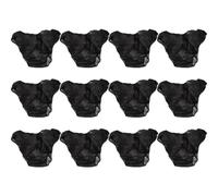 GOOHOCHY Lot de 12 Culottes Jetables Triangle en Tissu Non Tissé Noir Épaisses et Confortables Taille Élastique pour Sauna Spa et Voyages sous-Vêtements Femme à Usage Unique
