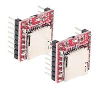 GOOHOCHY Lot de 2 Modules Mini Lecteur Mp3 avec Design Modulaire, Lecteur Carte Mémoire Intégré, Plastique Rouge, pour Projets DIY et Usage Éducatif