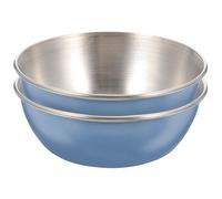 GOOHOCHY Lot de 2 Petits Bols à Sauce en Acier Inoxydable, Coupelles Rondes pour Condiments et Vinaigre, Vaisselle pour Repas et en-Cas