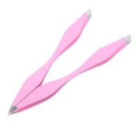 GOOHOCHY Lot de 2 Pinces à Épiler pour Sourcils en Acier Inoxydable Double Extrémité Pince à Épiler pour Extensions de Cils Couleur Rose Fuchsia Outil Multifonction Précis et Portable