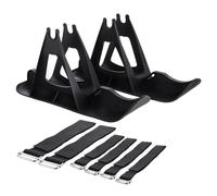 GOOHOCHY Lot de 2 Planches de Ski pour Vélo d'Équilibre Garçon et Filles 13-15 Pouces Accessoires en Plastique Sûr Noir Traîneau Vélo Ski Luge pour Activités Hivernales et Amélioration