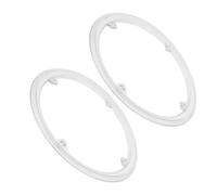 GOOHOCHY Lot de 2 Protège-Plateaux VTT 48 Dents 4 Trous Blancs Cache-Chaîne Robuste pour Pédalier Protection Boue et Pierres Compatible Vélo Montagne Guide-Chaîne