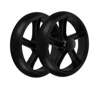 GOOHOCHY Lot de 2 Roues de Chariot en Plastique Noir, Légères et Résistantes, pour Panier à Provisions Montée Facile des Escaliers