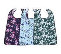 GOOHOCHY Lot de 3 Bavoirs Imperméables pour Adultes Réglables et Lavables Protection Repas pour Hommes Femmes et Personnes Âgées Confortables et Réutilisables Adaptés Usage Quotidien